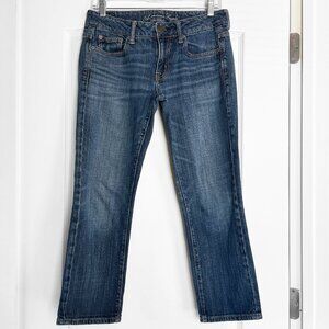 American Eagle Boy Fit Denim Crop Stretch Jeans 2 Reg